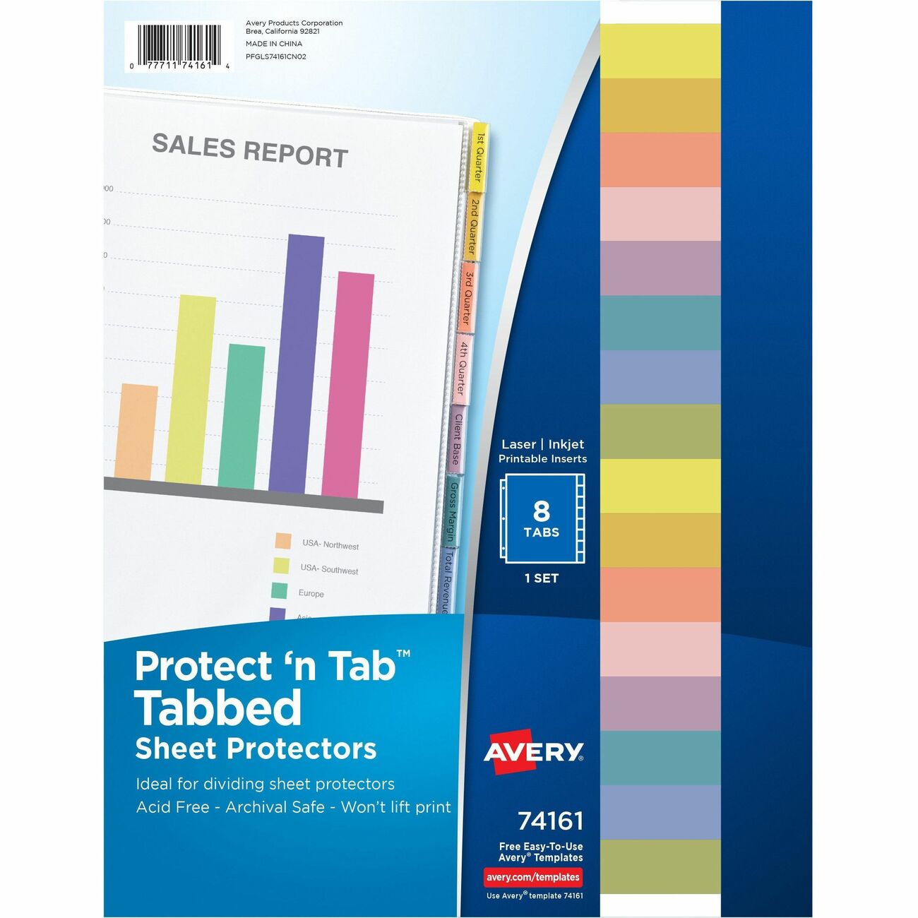 Avery Protector Sheet 8Tab Clear