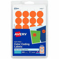 Avery Label Round 3/4Dia Orng