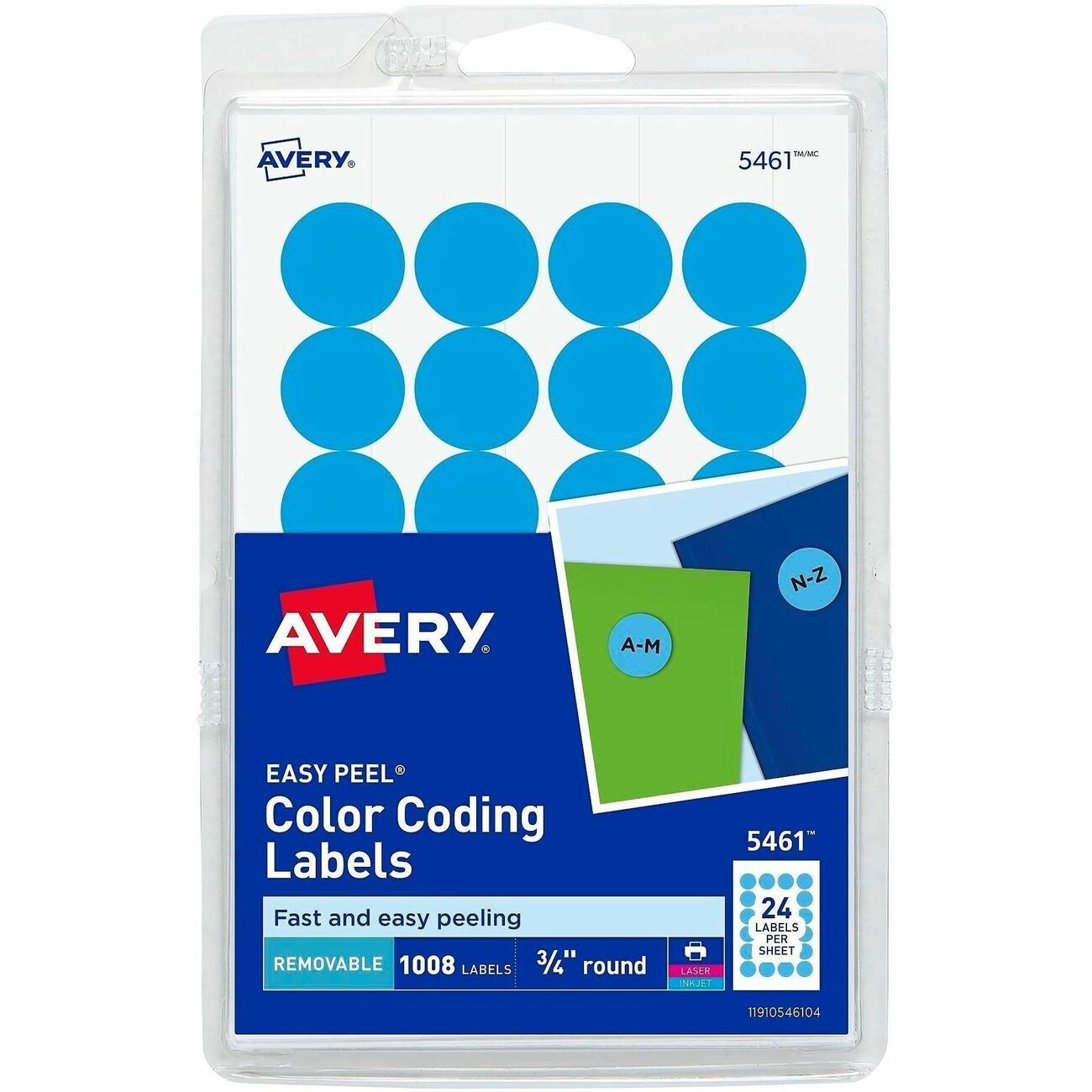 Avery Label Round 3/4Dia Ltbe