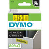 DYMO Cartridge Tape 1/2" Bk/Yw
