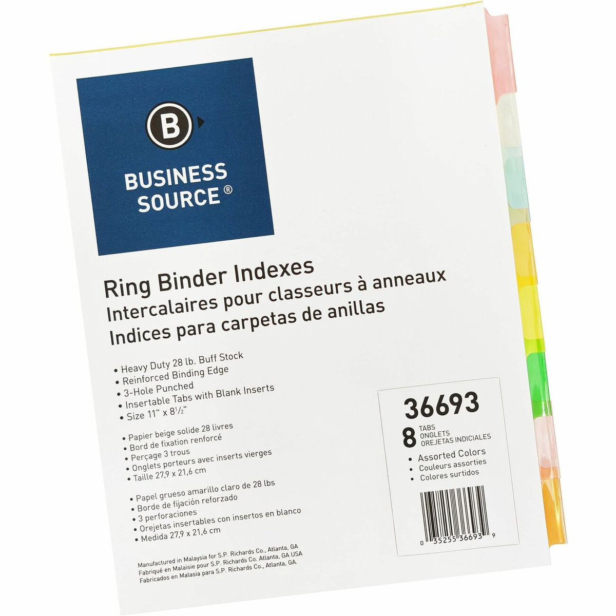 Business Source Divider Insert 8-Tab Multi
