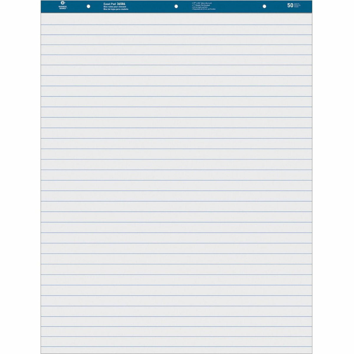 Business Source Pad Easel Ruled 27X34 4Pk