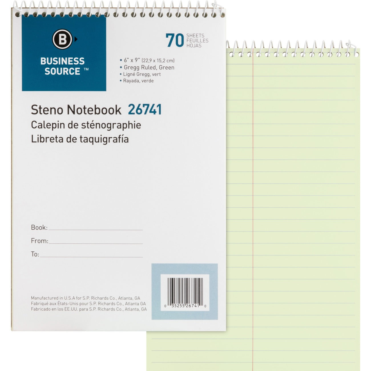 Business Source Book Steno Gregg 70Sh Grn