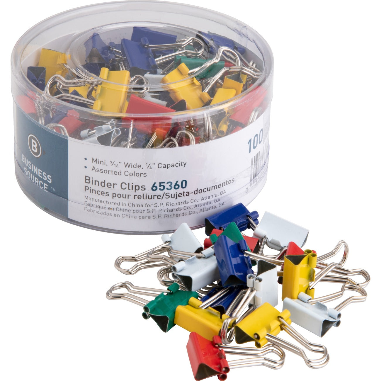 Business Source Clip Binder Mini 100Pc