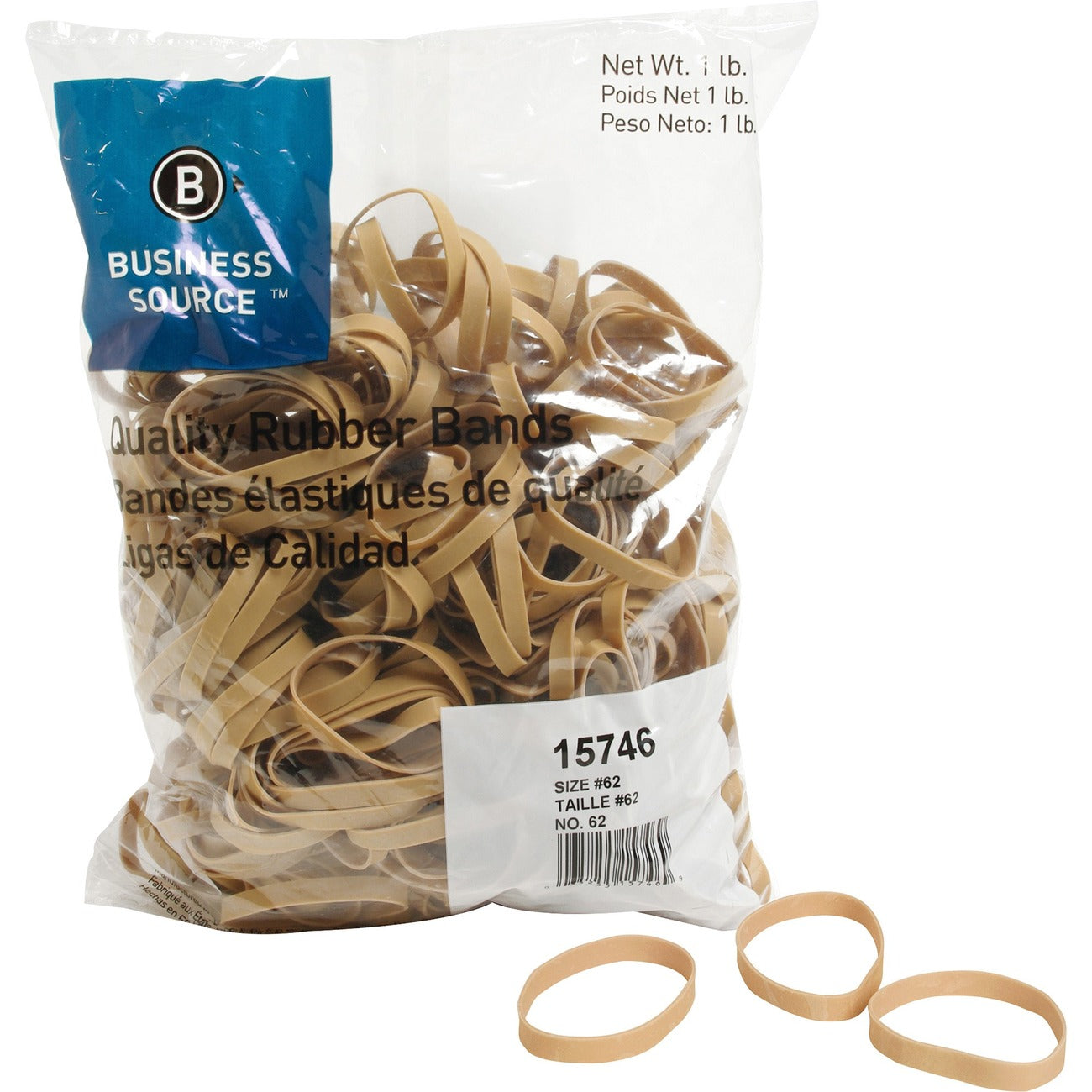 Business Source Rubberbands Size #62 1Lb