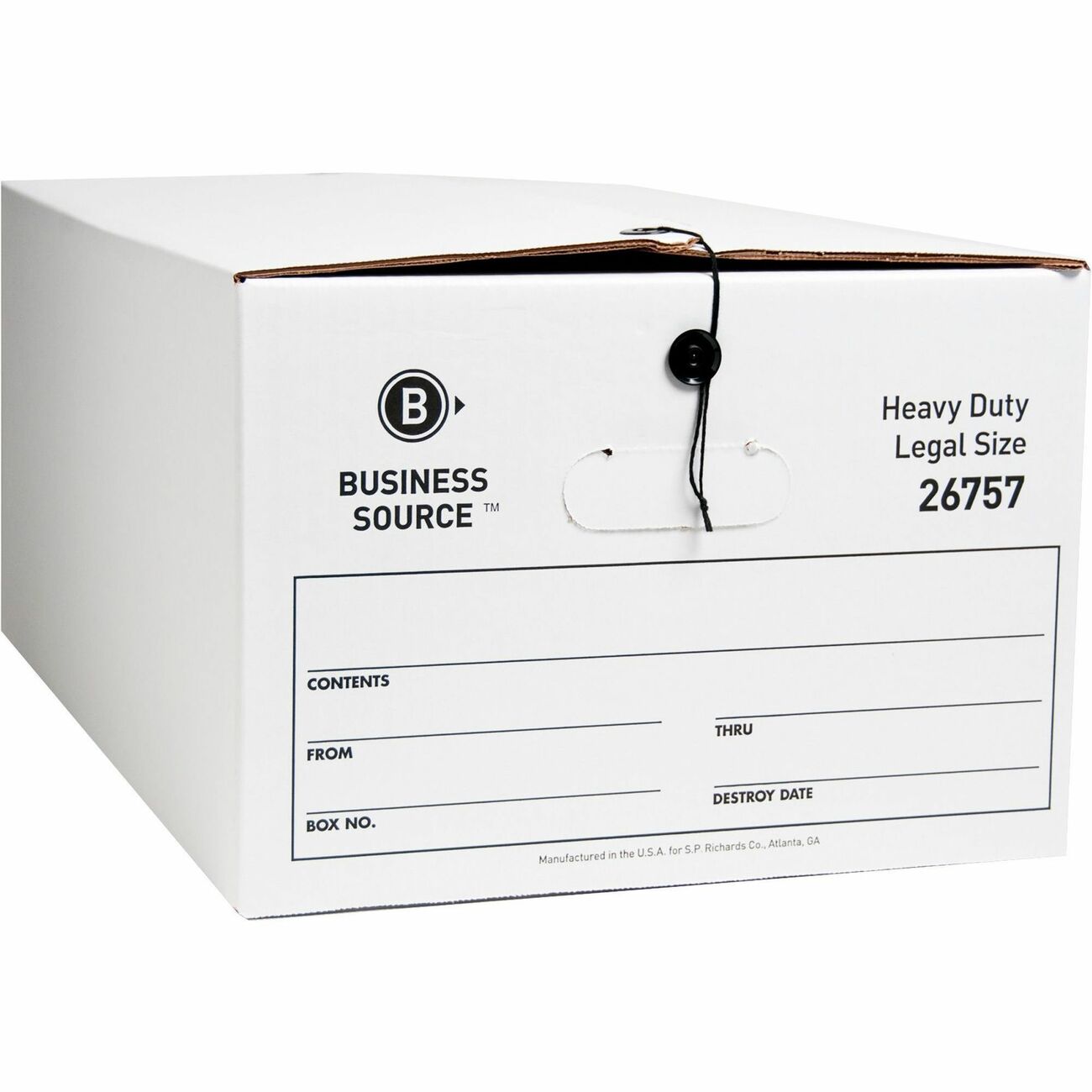 Business Source Box Storage Strng&Buttn Lgl