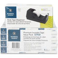 Business Source Dispenser Tape 12 Rolls Blk