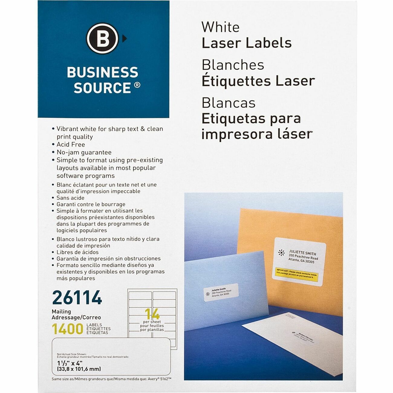Business Source Label Ij/Lsr 1.3X4 We 1400