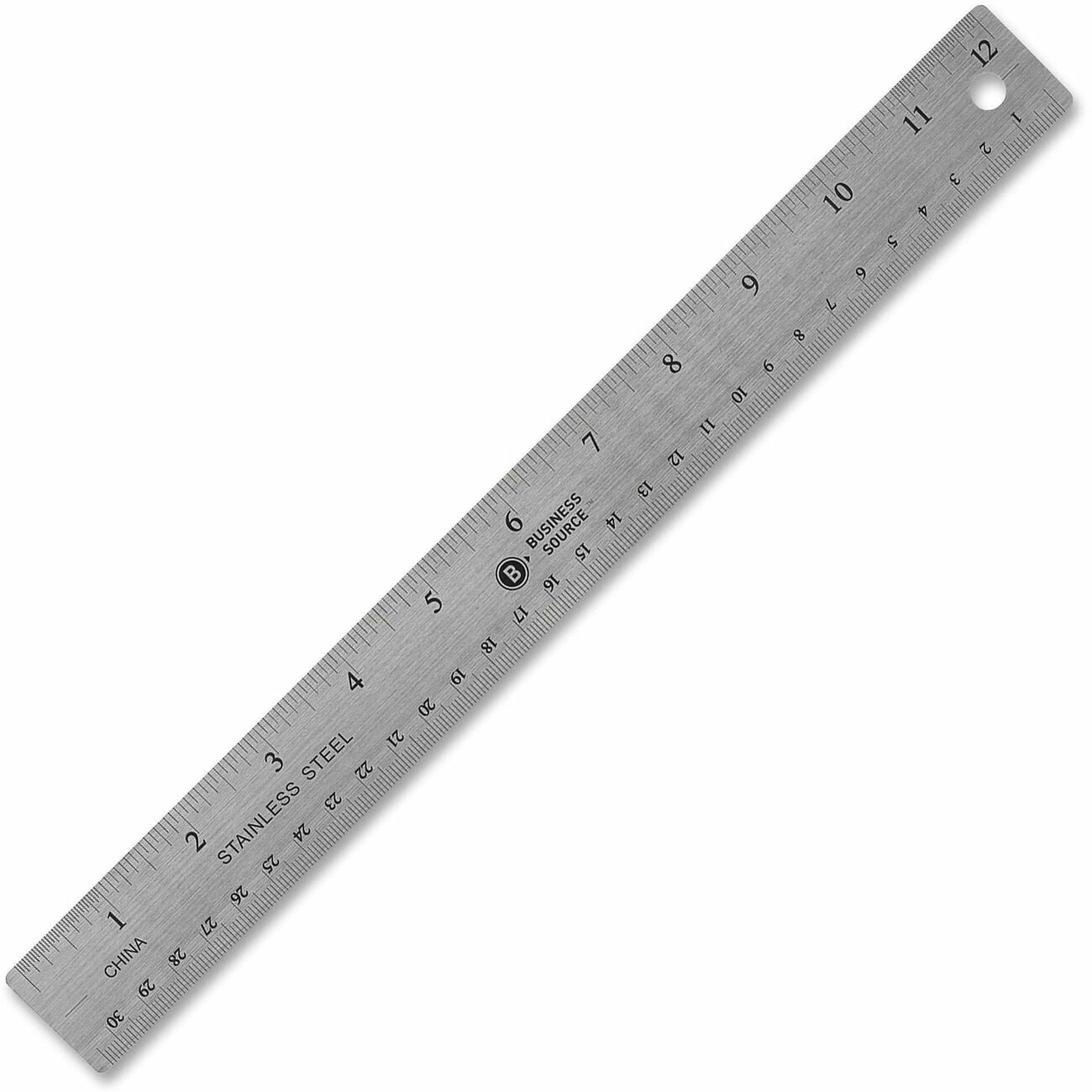 Business Source Ruler Stainless Nonskid 12'