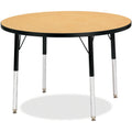Activity Table 36 inch Round Oak Black