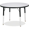 Activity Table 36 inch Round Gray Black