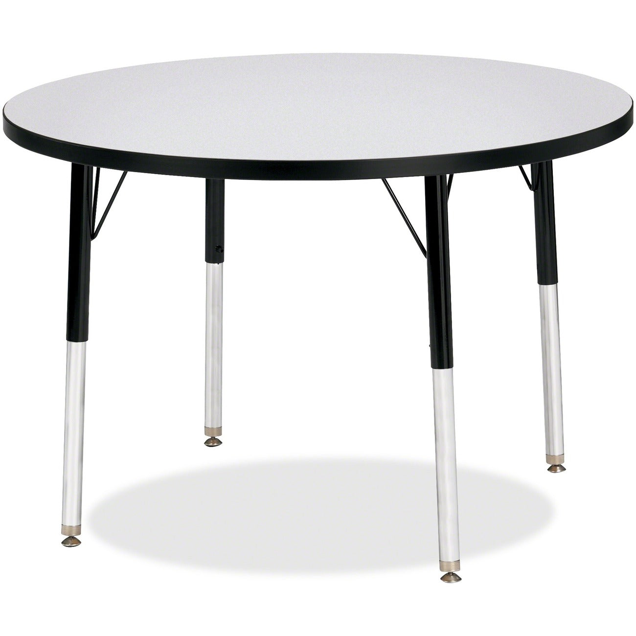 Activity Table 36 inch Round Gray Black