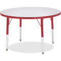 Activity Table 36 inch Round Gray Red