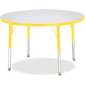 Activity Table 36 inch Round Gray Yellow