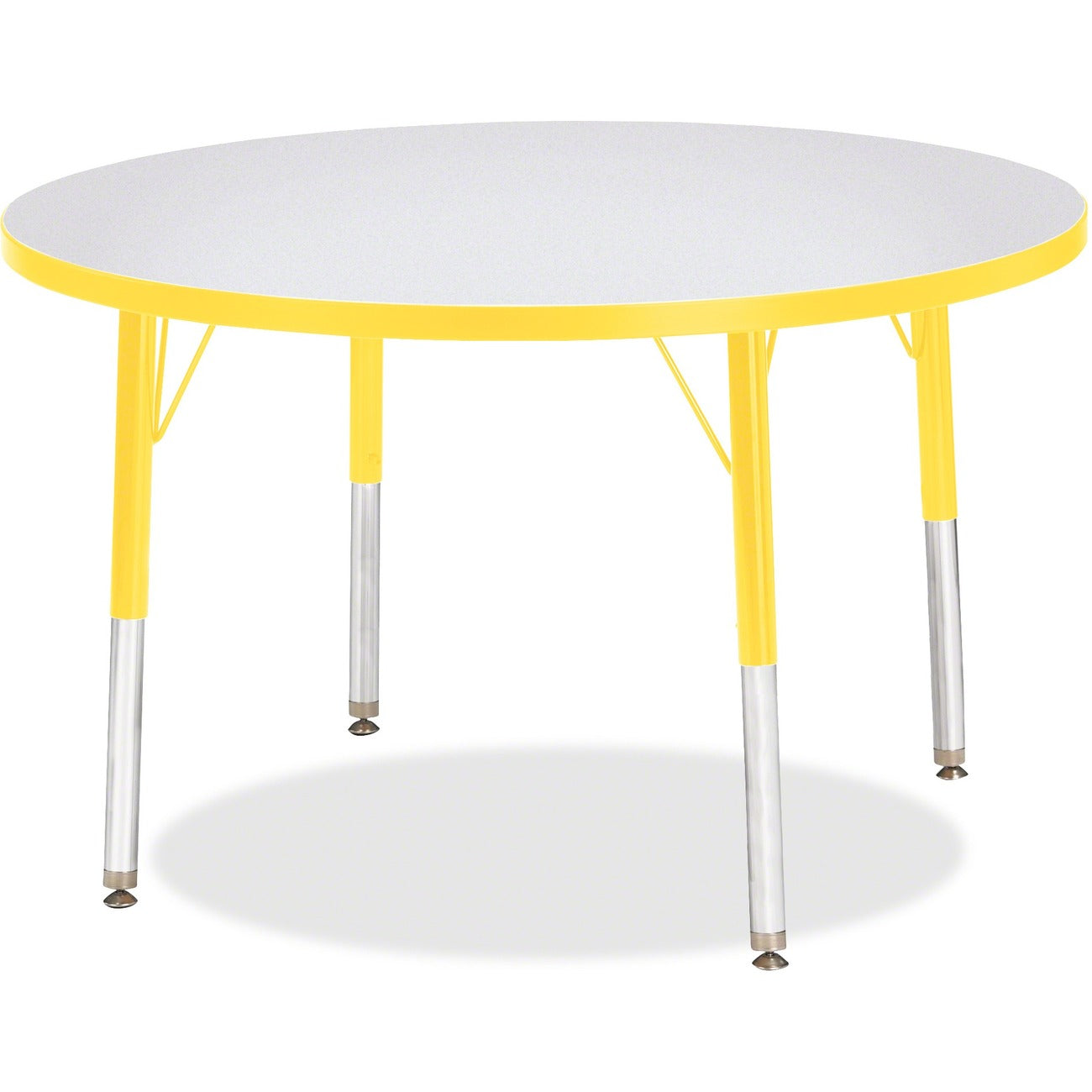 Activity Table 36 inch Round Gray Yellow