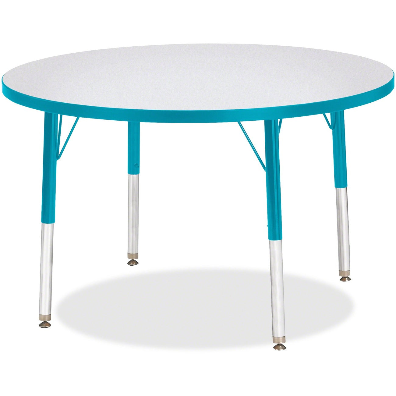 Activity Table 36 inch Round Gray Teal