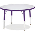 Activity Table 36 inch Round Gray Purple