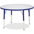 Activity Table 36 inch Round Gray Blue