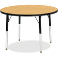 Activity Table 36 inch Round Oak Black