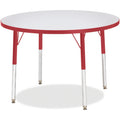 Activity Table 36 inch Round Gray Red