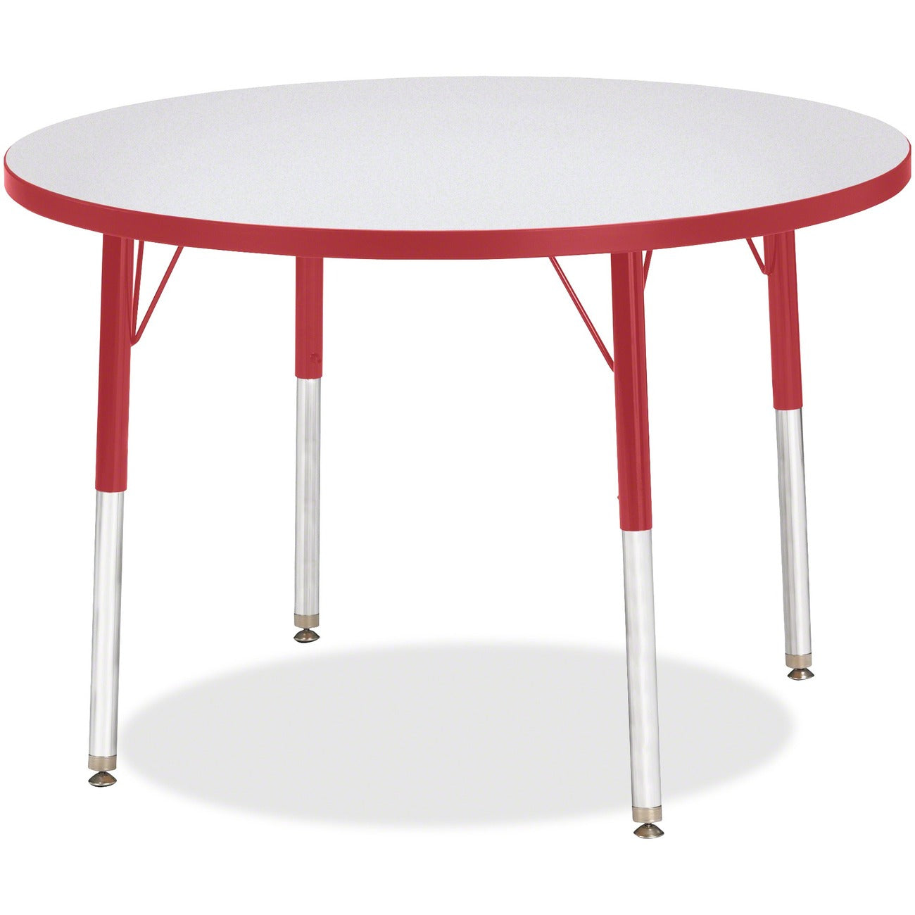 Activity Table 36 inch Round Gray Red