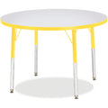 Activity Table 36 inch Round Gray Yellow