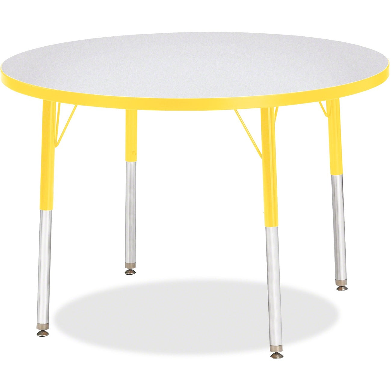 Activity Table 36 inch Round Gray Yellow