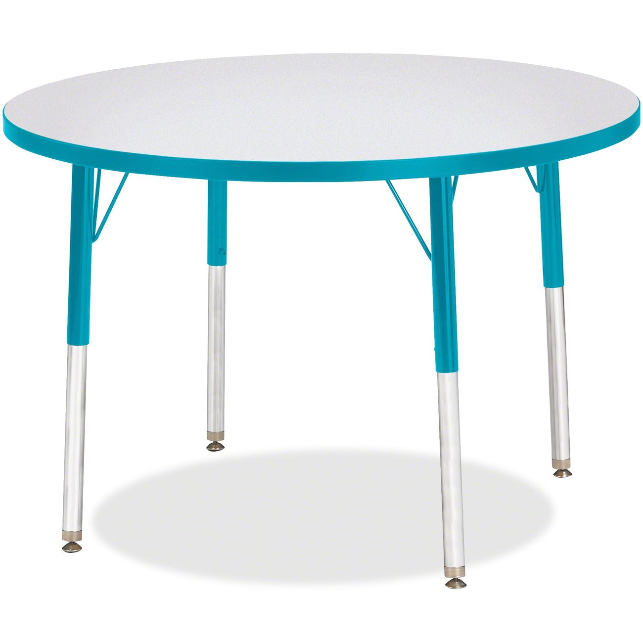 Activity Table 36 inch Round Gray Teal