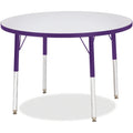 Activity Table 36 inch Round Gray Purple