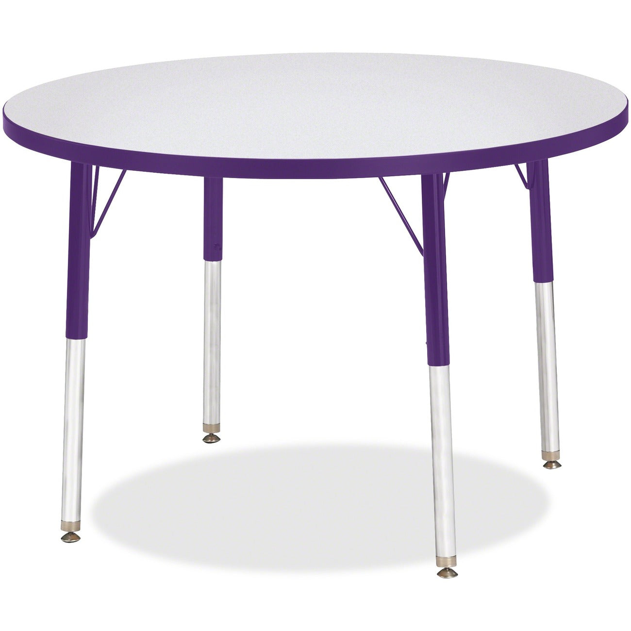 Activity Table 36 inch Round Gray Purple