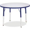 Activity Table 36 inch Round Gray Blue