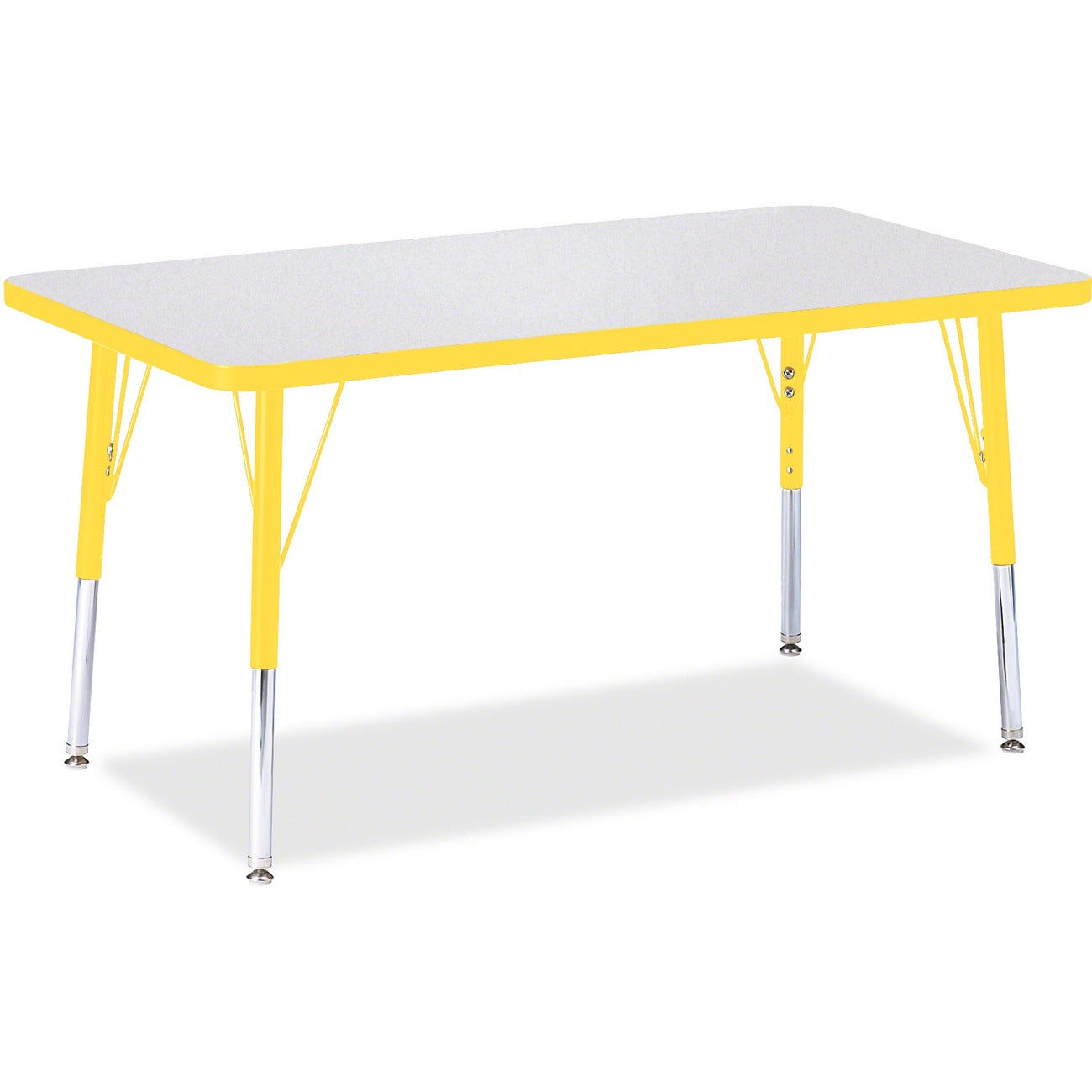 Rectangle Table 24x36 Gray Yellow