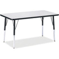 Rectangle Table 24x36 Gray Black
