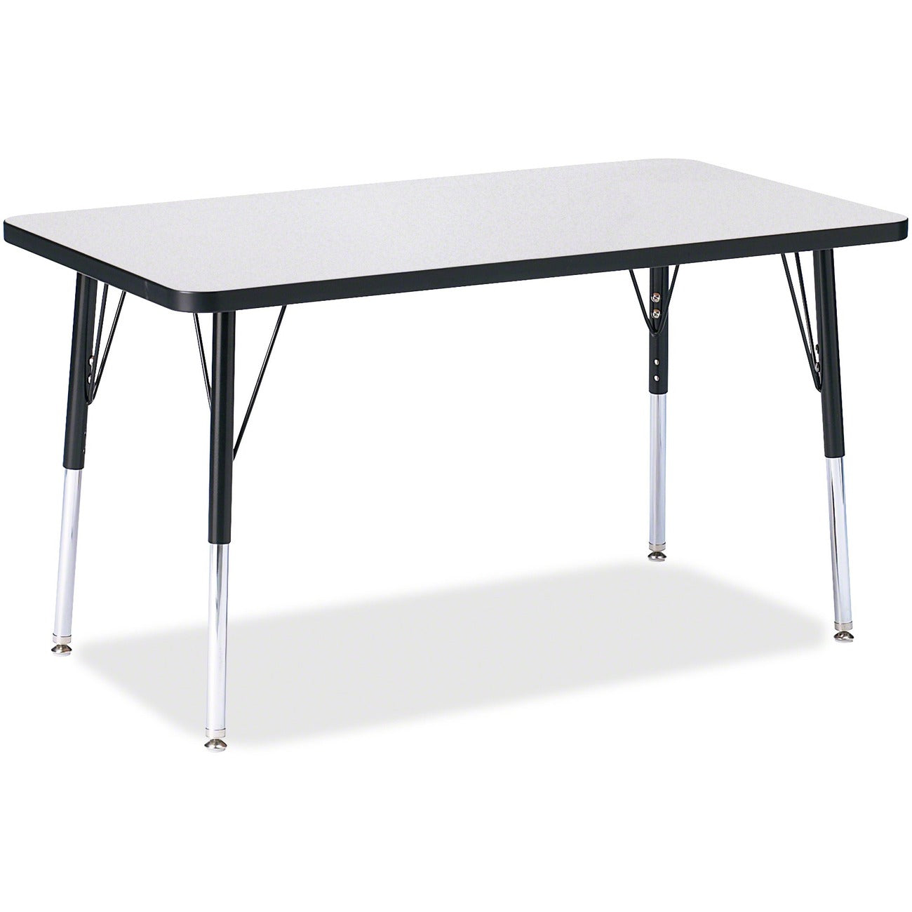 Rectangle Table 24x36 Gray Black