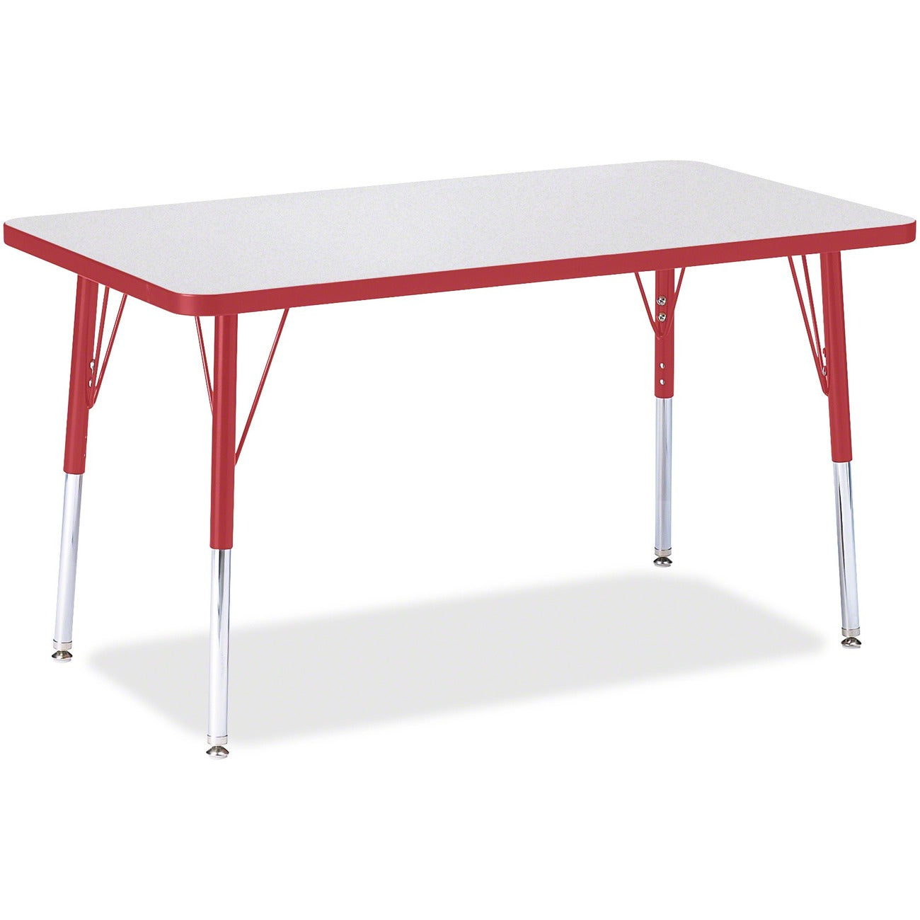 Rectangle Table 24x36 Gray Red