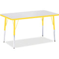 Rectangle Table 24x36 Gray Yellow