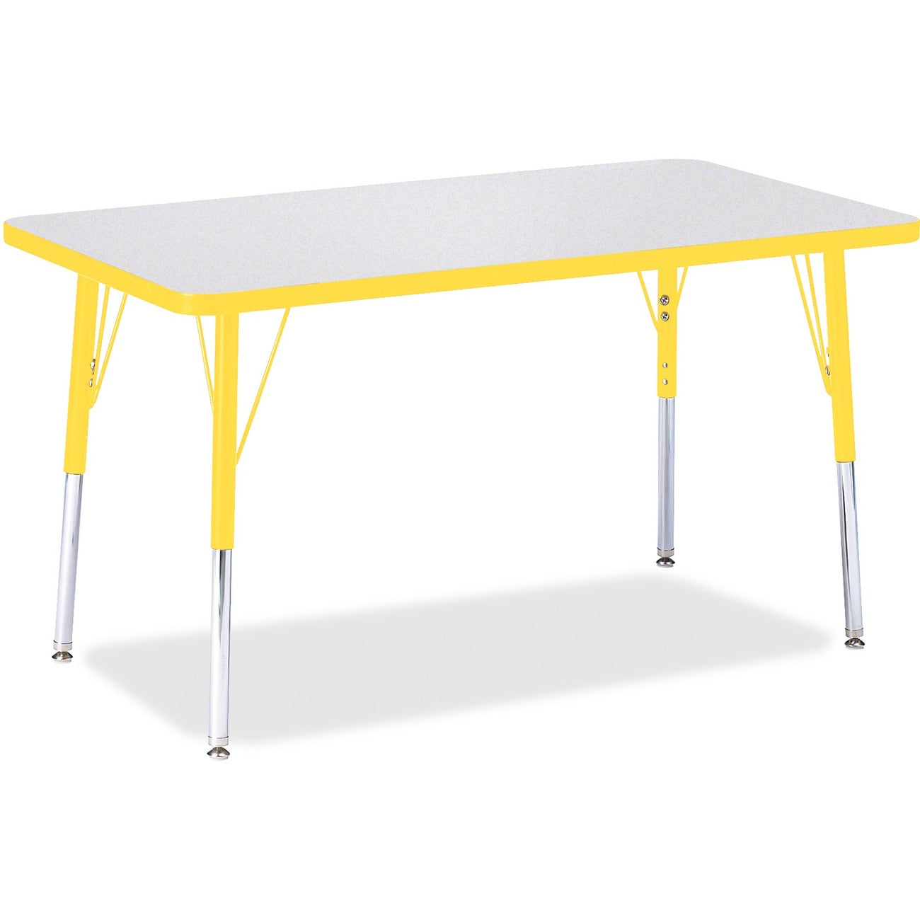 Rectangle Table 24x36 Gray Yellow