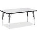 Rectangle Table 30x48 Gray Black