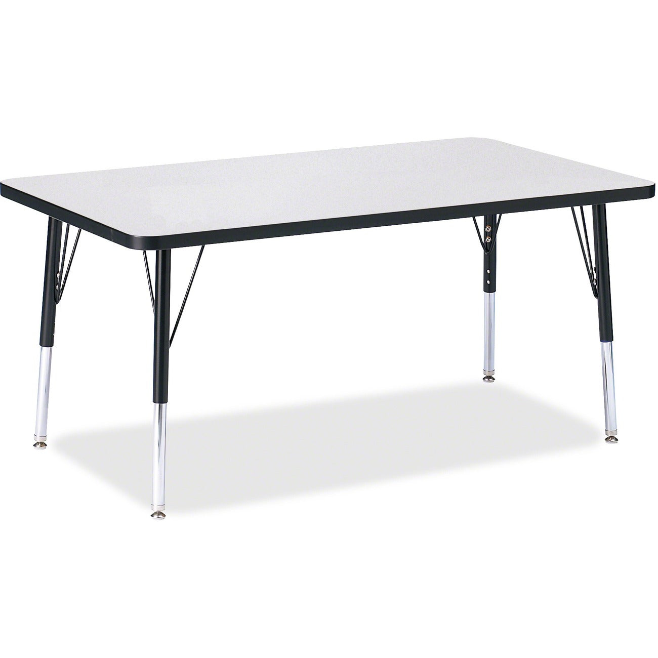 Rectangle Table 30x48 Gray Black
