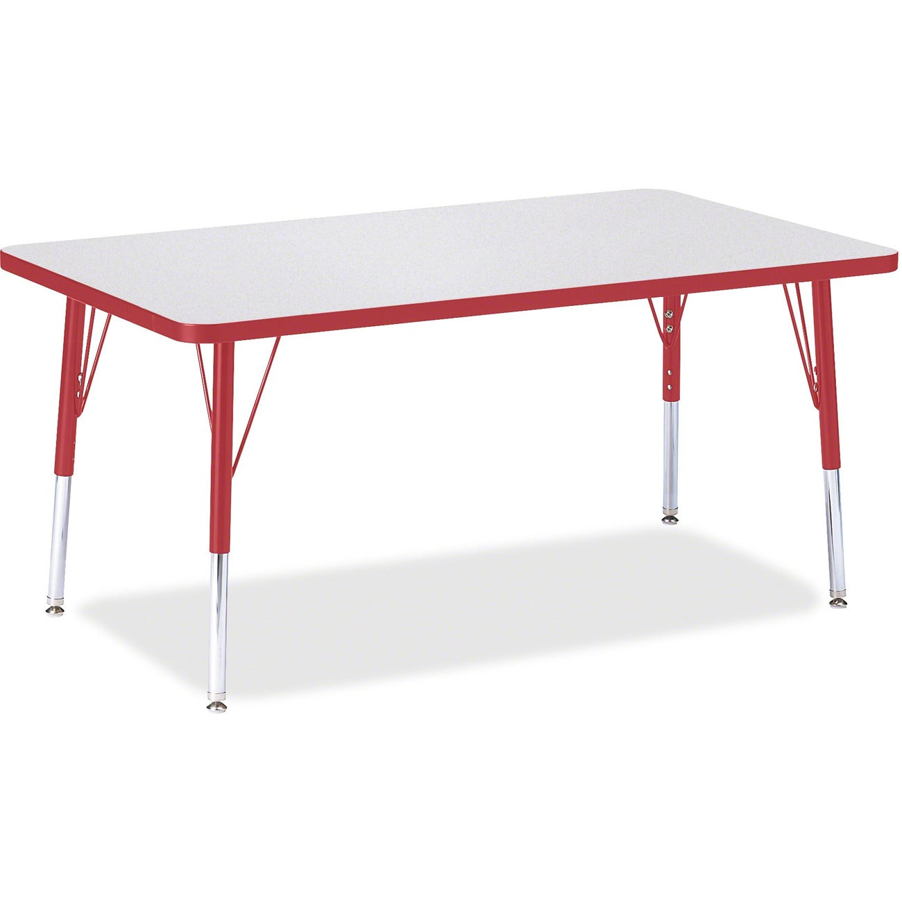 Rectangle Table 30x48 Gray Red