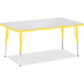 Rectangle Table 30x48 Gray Yellow