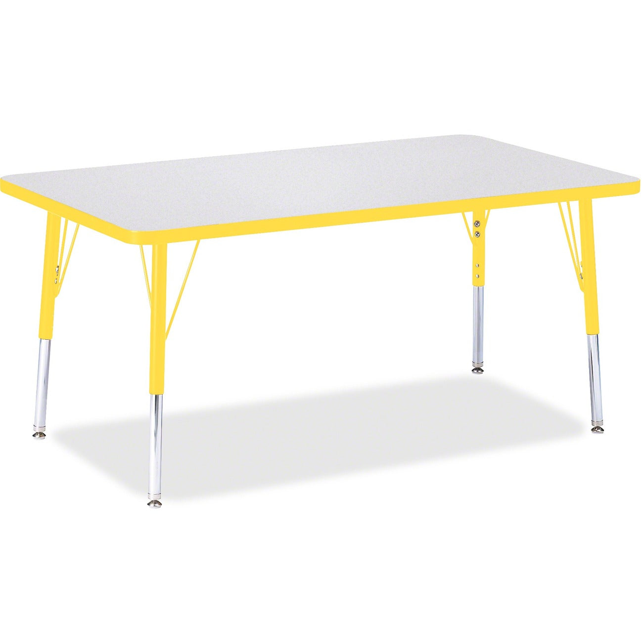 Rectangle Table 30x48 Gray Yellow