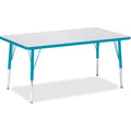 Rectangle Table 30x48 Gray Teal