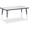 Rectangle Table 30x48 Gray Black