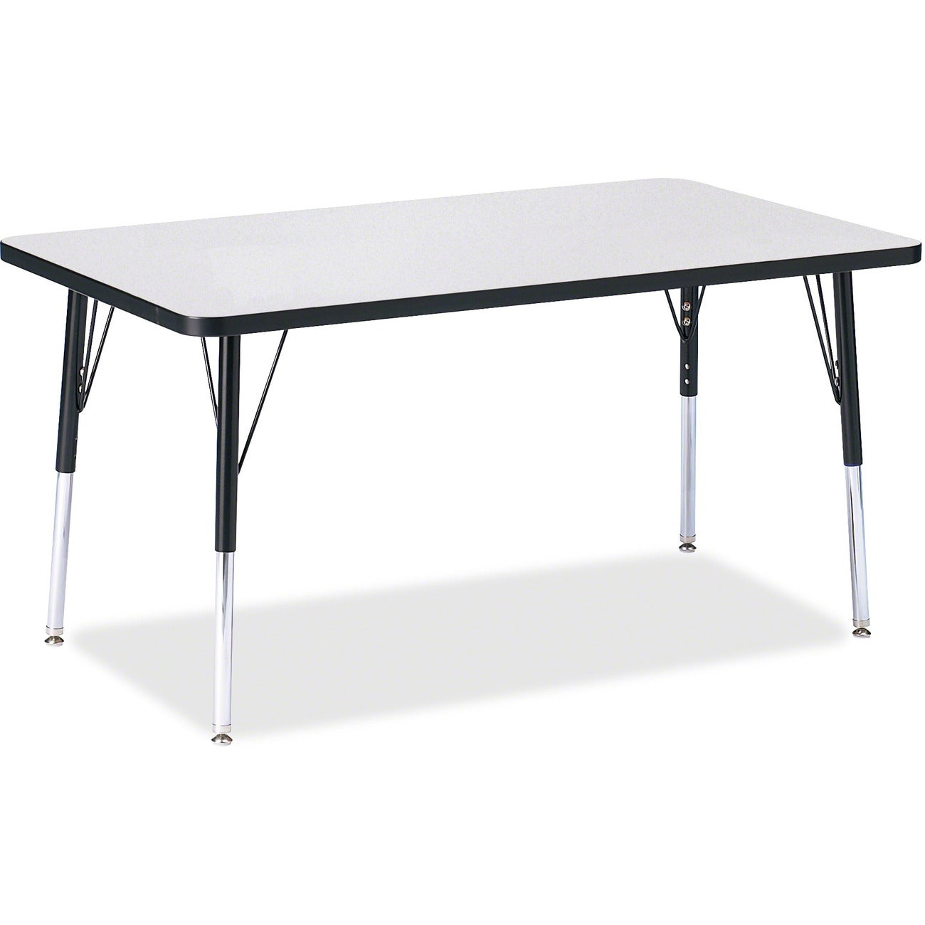 Rectangle Table 30x48 Gray Black