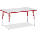 Rectangle Table 30x48 Gray Red