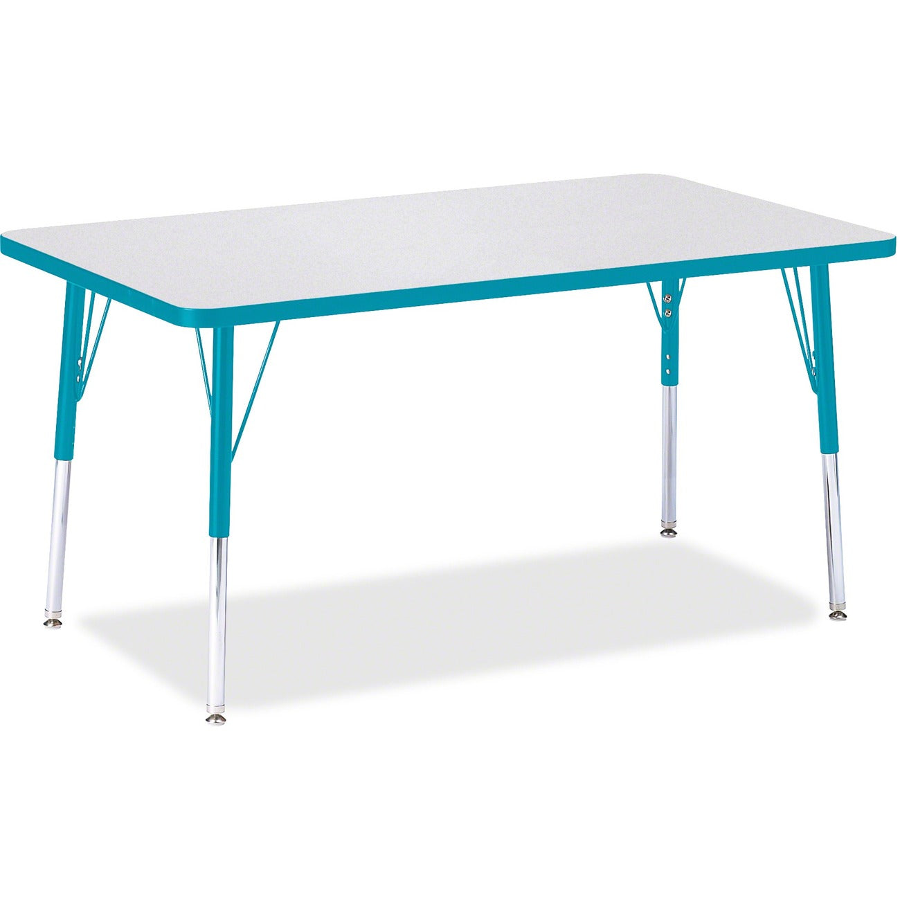 Rectangle Table 30x48 Gray Teal