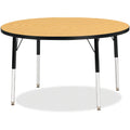 Activity Table 42 inch Round Oak Black