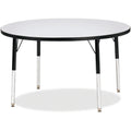 Activity Table 42 inch Round Gray Black