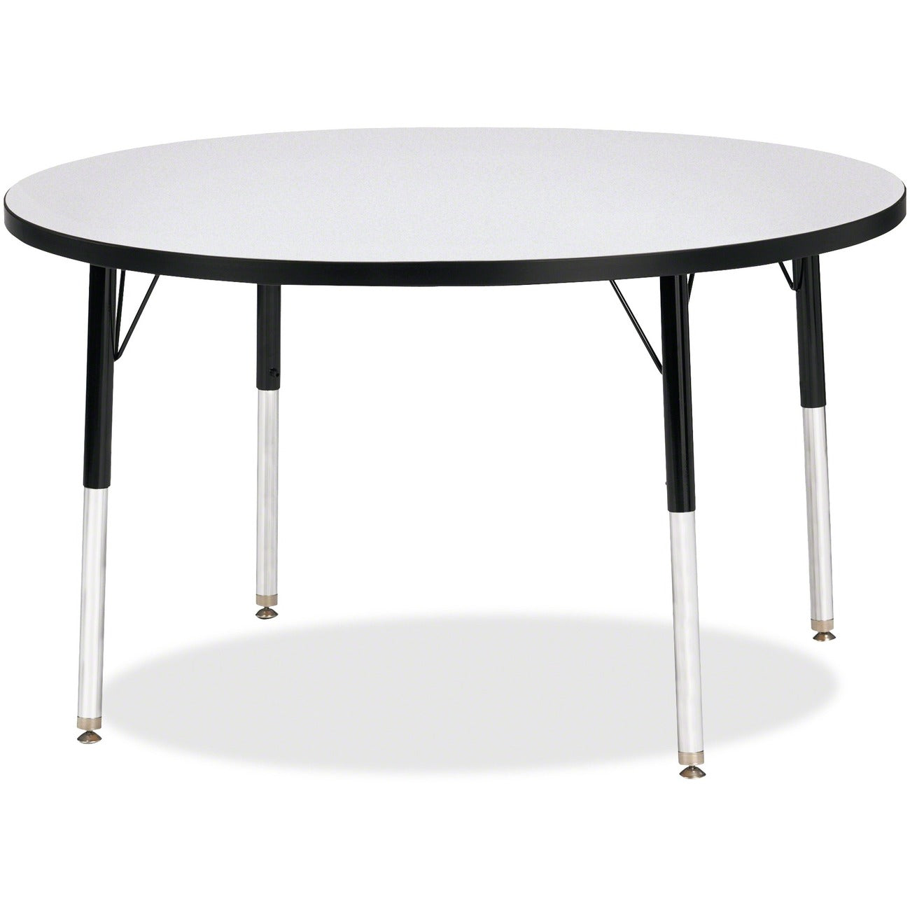 Activity Table 42 inch Round Gray Black